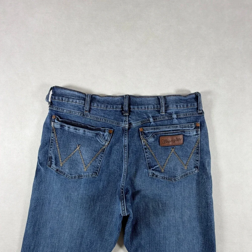 Wrangler Retro Relaxed Bootcut Jeans Mens 34x30 Blue Medium Wash Western